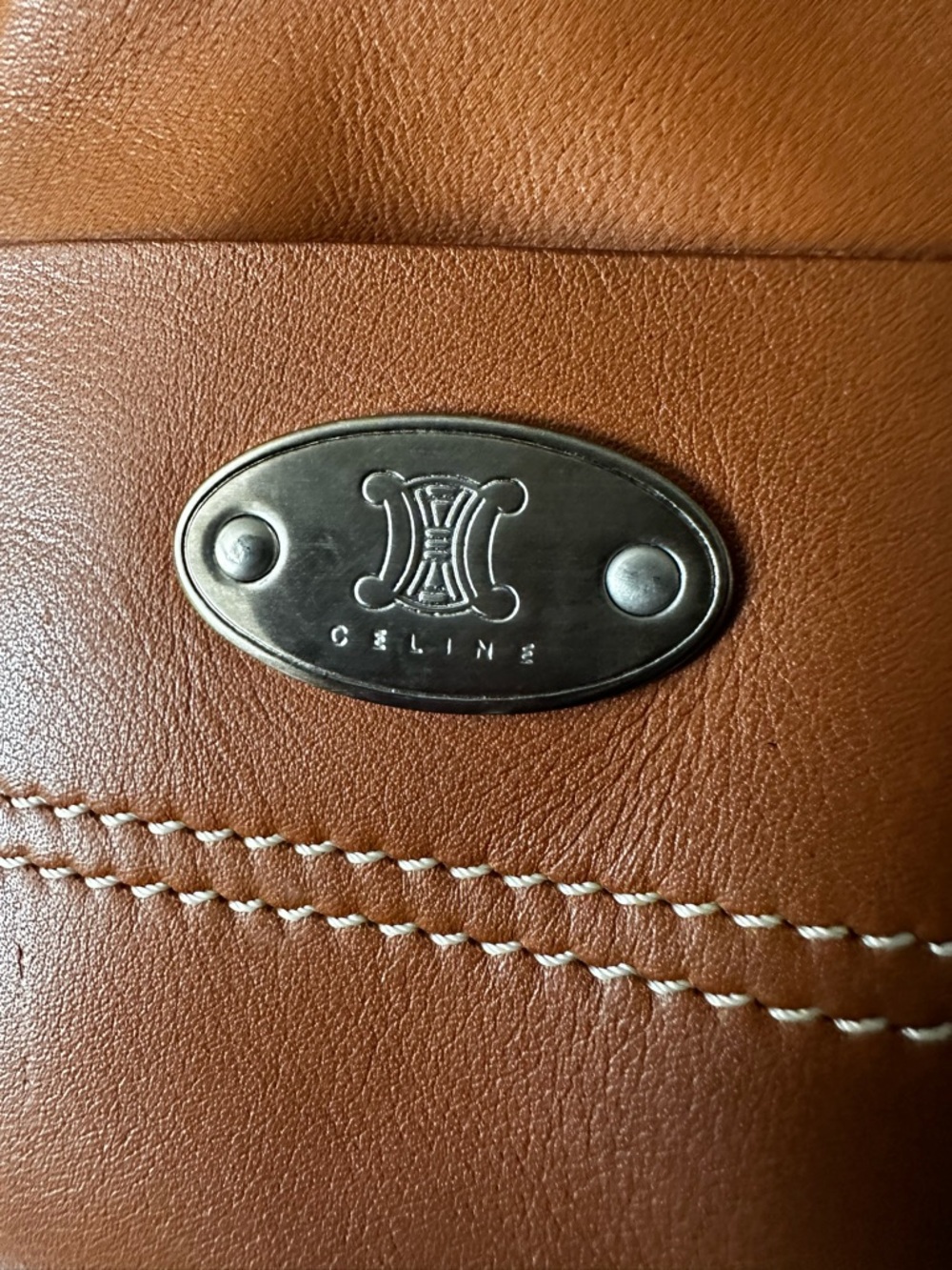 CÉLINE Boogie Bag Cognac Leather Satchel | Vintage Old Céline | Michael Kors Era - Picture 14 of 14